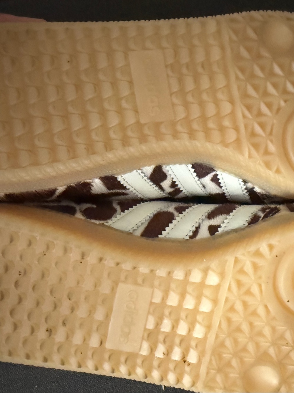 adidas Samba OG Shoes in Brown Giraffe Print pony hair - Picture 7 of 11